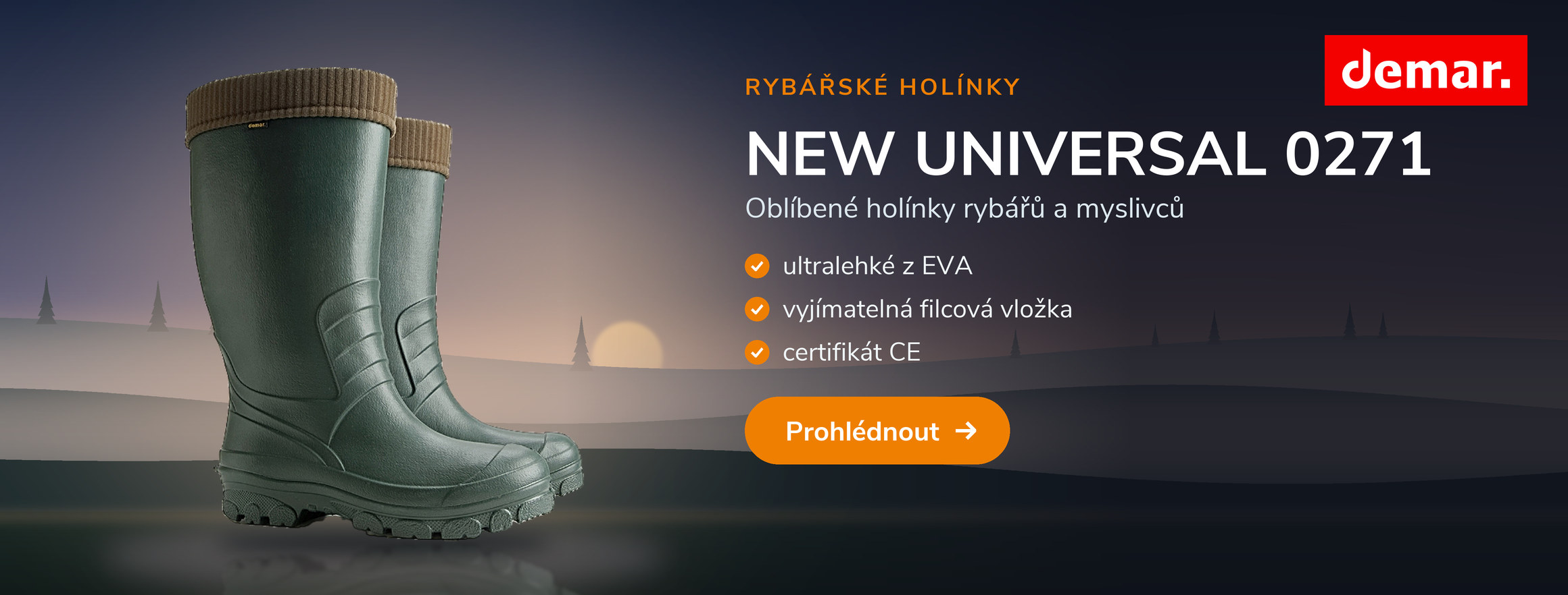 Pánské vysoké zateplené holínky Demar NEW UNIVERSAL 0271